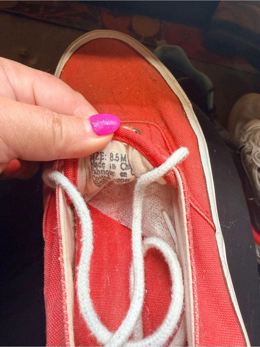 Tommy Bahama Red Canvas Low-Top Sneaker with White Laces